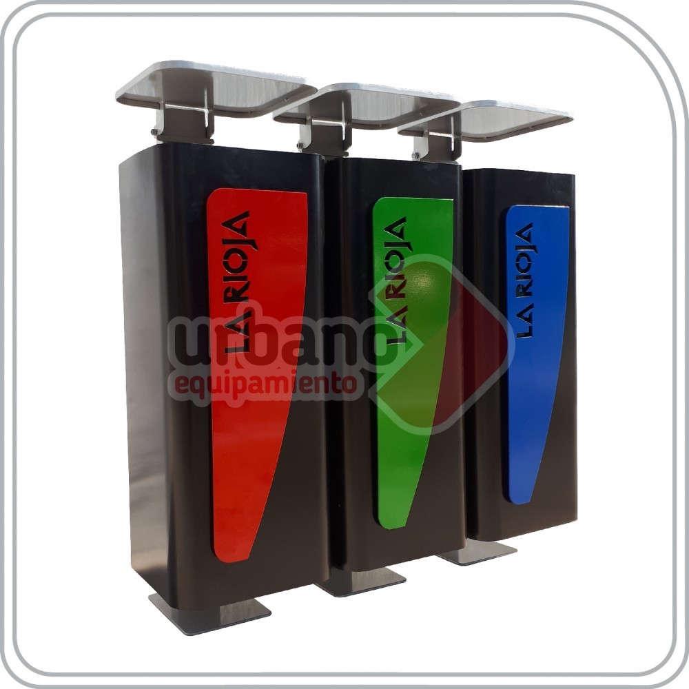  CESTO TRIPLE MONOBRAZO CON TAPA PRISMATICO